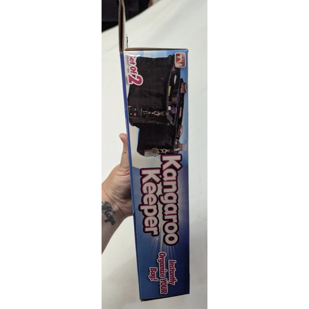 Kangaroo Keeper Bag Organizer Black Reversible Set of 2 Regular & Large